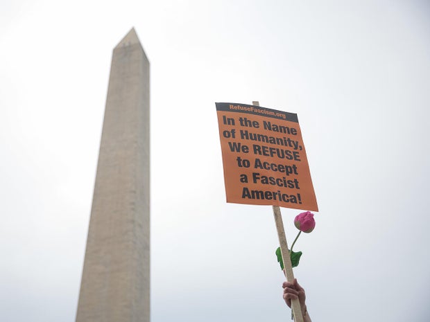 Protesters Gather In Cities Nationwide To Denounce The Trump Administration 