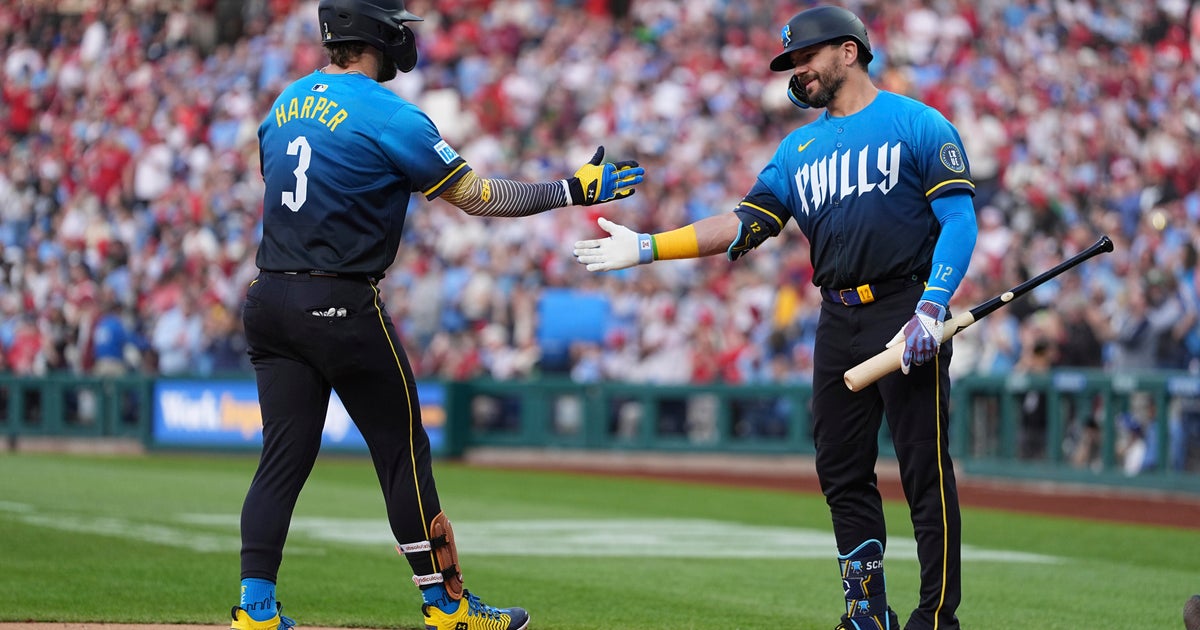 Bryce Harper, Kyle Schwarber hit home runs as Philadelphia Phillies beat Miami Marlins 7-2 Bryce Harper, Kyle Schwarber hit home runs as Philadelphia Phillies beat Miami Marlins 7-2