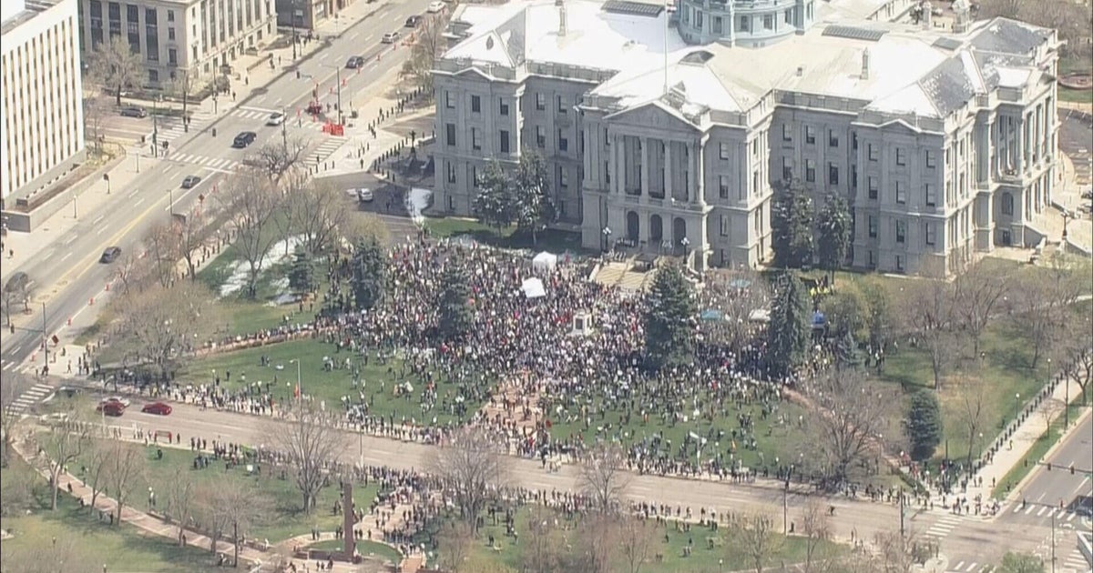 Rally, march held in Denver as part of nationwide protests - CBS Colorado