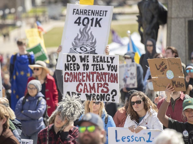 Rally against US President Donald Trump administration in Minnesota 