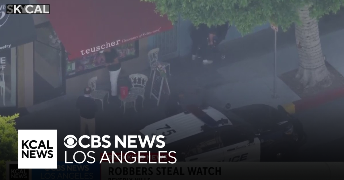 Search underway after trio of suspects forcibly steal watch from victim in Beverly Hills - CBS Los Angeles