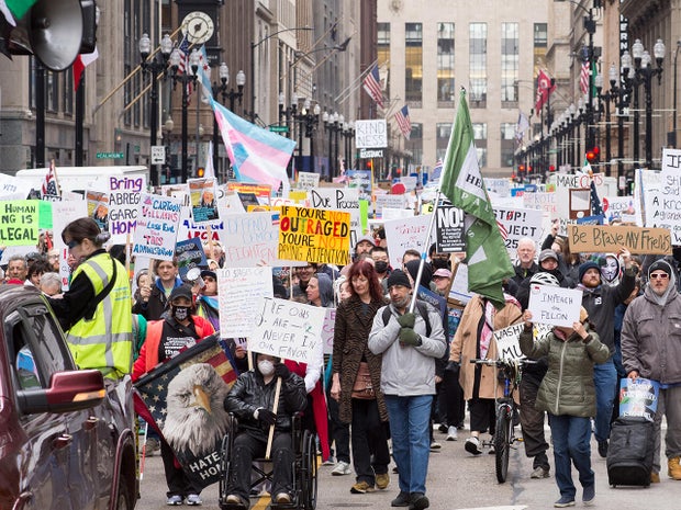 Rally against US President Donald Trump administration in Illinois 