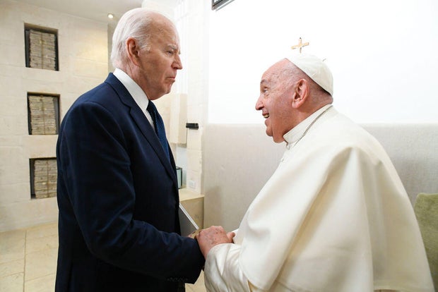 Pope Francis meets President Joe Biden