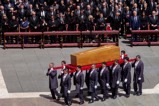 The funeral was from Pope Francis