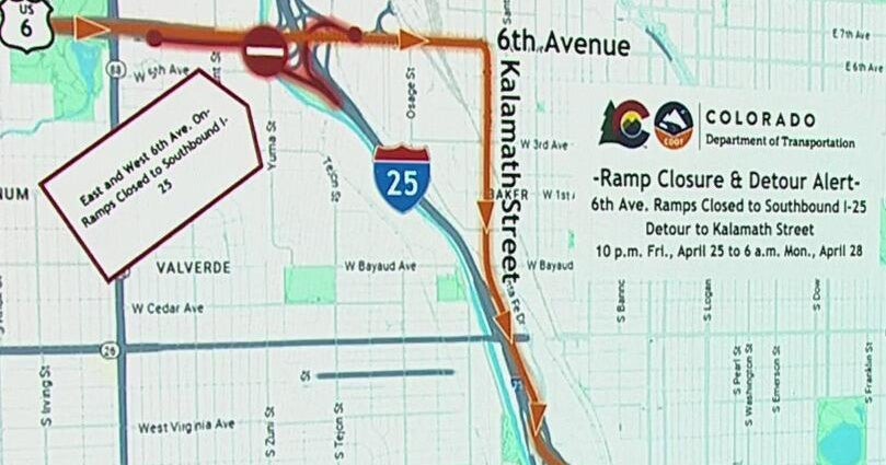 Major road closures could impact weekend travel in Denver - CBS Colorado