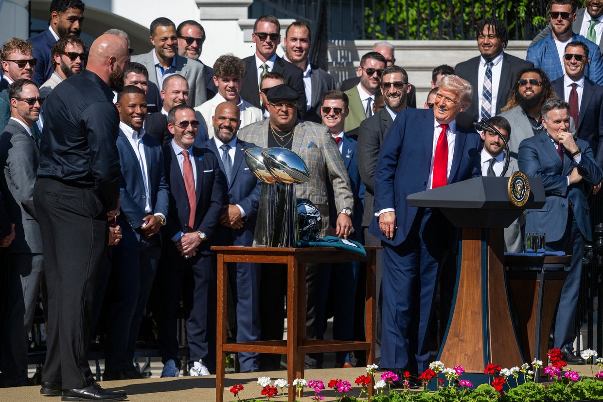 Philadelphia Eagles honored at White House for Super Bowl win; Trump ...