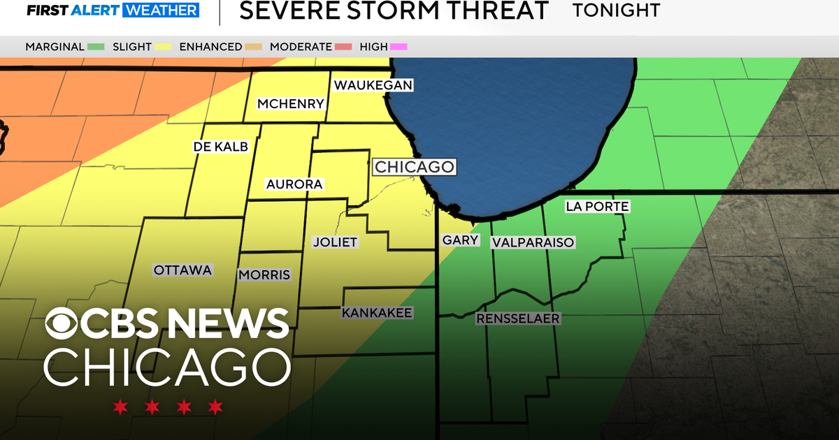Severe storms possible Monday night in Chicago area - CBS Chicago