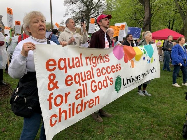May Day 2025 protest in Union Park, Chicago. 