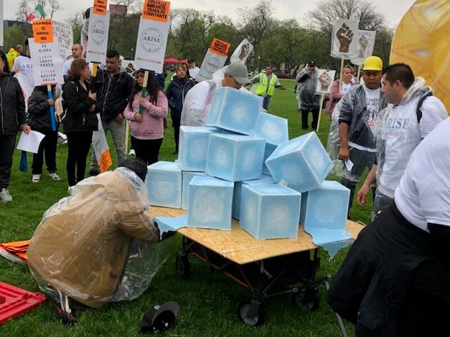 May Day 2025 protest in Union Park, Chicago. 