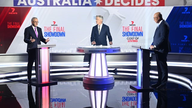 Labor Leader Albanese And Coalition Leader Dutton Take Part In Final Election Debate 