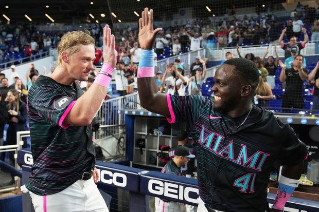 Athletics Marlins Baseball 