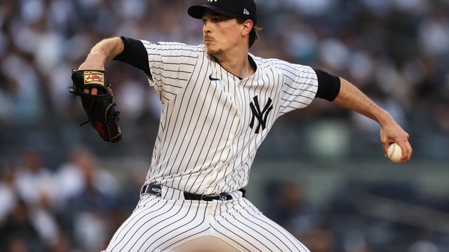 Max Fried #54 of the New York Yankees throws a pitch during the top of the first inning of the game against the Tampa Bay Rays at Yankee Stadium on May 02, 2025 in New York City. 