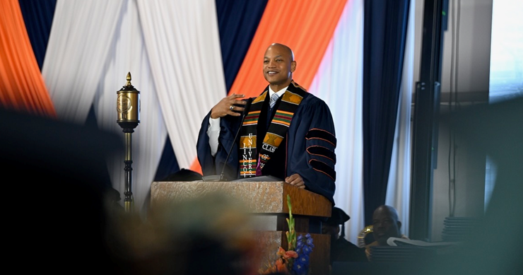 Maryland Gov. Wes Moore addresses Lincoln University’s 2025 graduating class