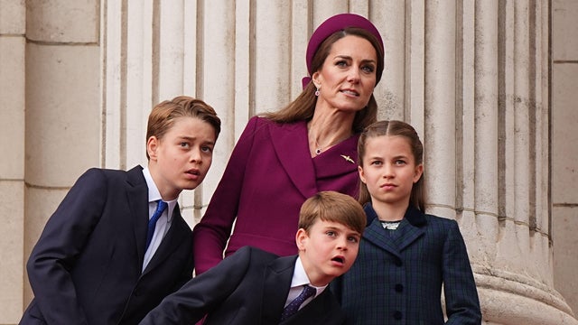 The Royal Family Watch Military Procession To Mark The 80th Anniversary Of VE Day 