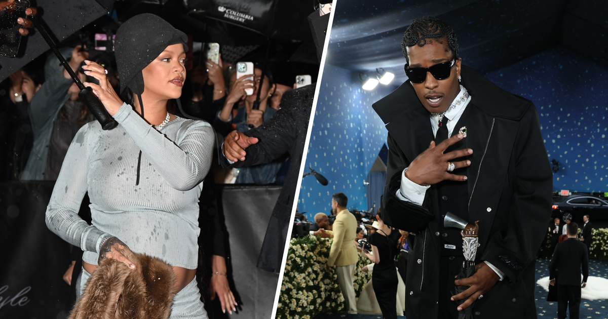 A$AP Rocky confirms baby No. 3 with Rihanna at the 2025 Met Gala