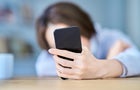 A woman with a smartphone 