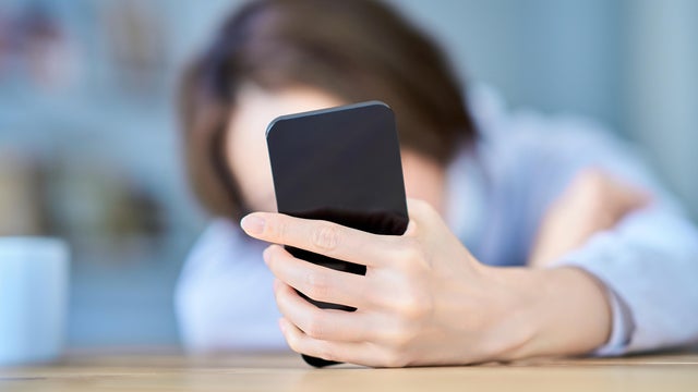 A woman with a smartphone 