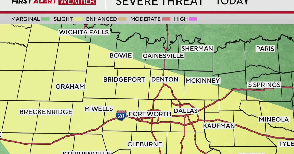 Showers, storms push through North Texas - CBS Texas