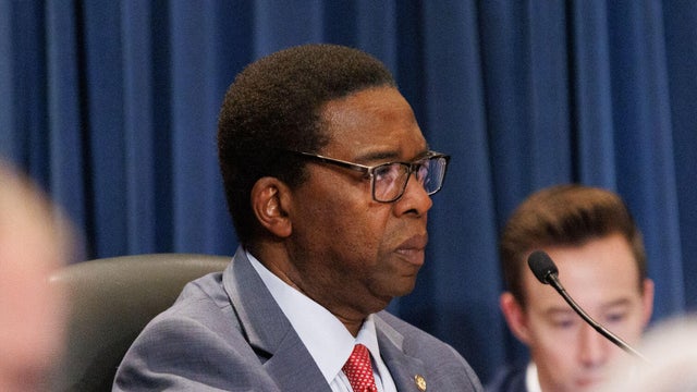 Alvin Brown, a member of the National Transportation Safety Board, attends an investigative hearing into the blowout of an exit door plug on a Boeing 737-9 MAX plane during Alaska Airlines Flight 1282, at the National Transportation Safety Board headquarters in Washington, Aug. 6, 2024. 