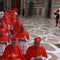 Procession into Sistine Chapel for conclave as cardinals sing "Litany of the Saints"