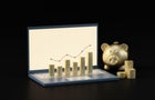 Computer and Rising Economic Trend Chart 