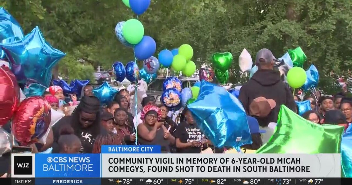Community vigil honors 6-year-old killed in Baltimore - CBS Baltimore