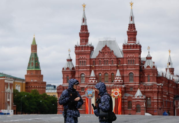 Moscow on the eve of the victory day 