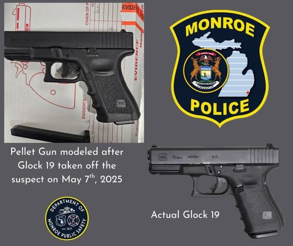 Monroe man arrested after pointing pellet gun that resembled handgun ...