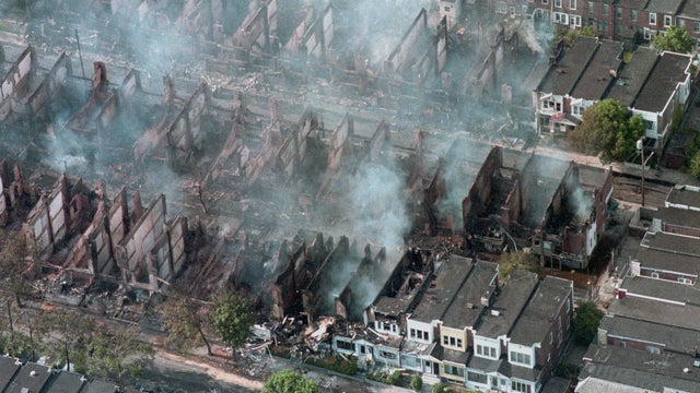 Smoke Rising from Destroyed Homes 