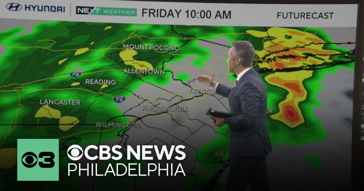 Heavy rain will move through the Philadelphia region on Friday - CBS ...