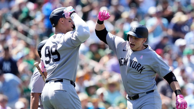 APTOPIX Yankees Athletics Baseball 