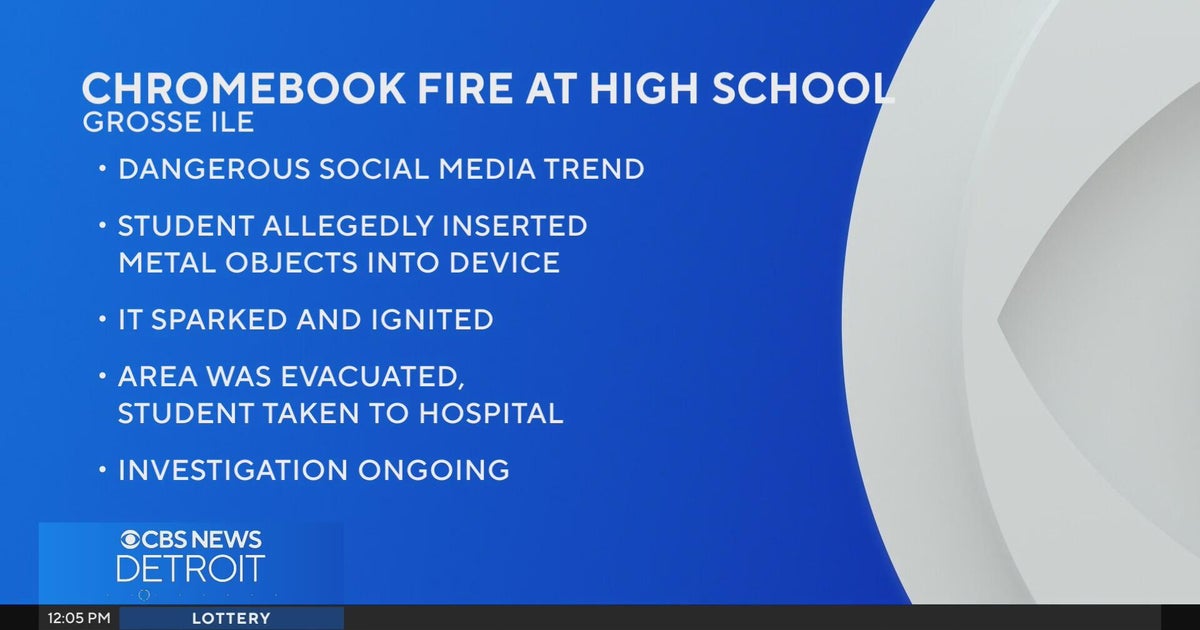 Chromebook fire at Grosse Ile High School may be linked to viral TikTok trend