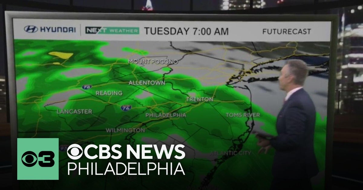 Rain returns to the Philadelphia region on Tuesday - CBS Philadelphia