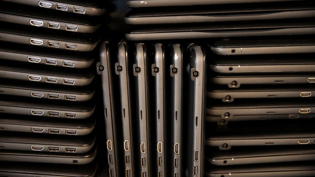 Technology Distribution Day As Schools Remain Close For In-Person Learning 