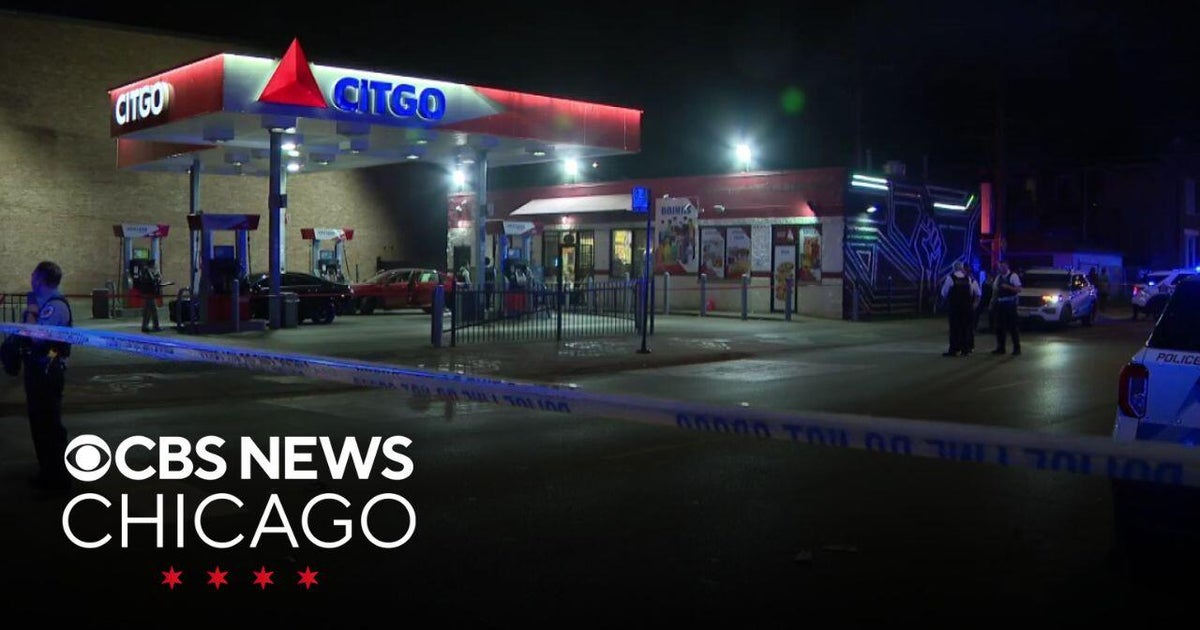Teen, 3 men wounded in mass shooting at West Side gas station - CBS Chicago