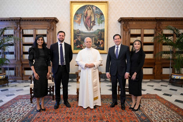 Pope Leo XIV meets U.S Vice President JD Vance and U.S. Secretary of State Rubio at the Vatican 