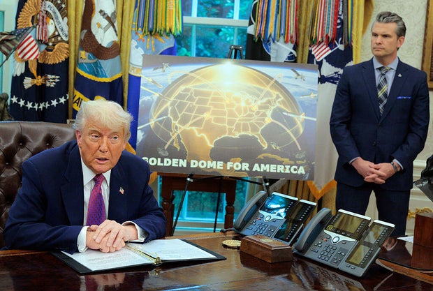 President Trump Makes Announcement With Defense Secretary Hegseth In The Oval Office 