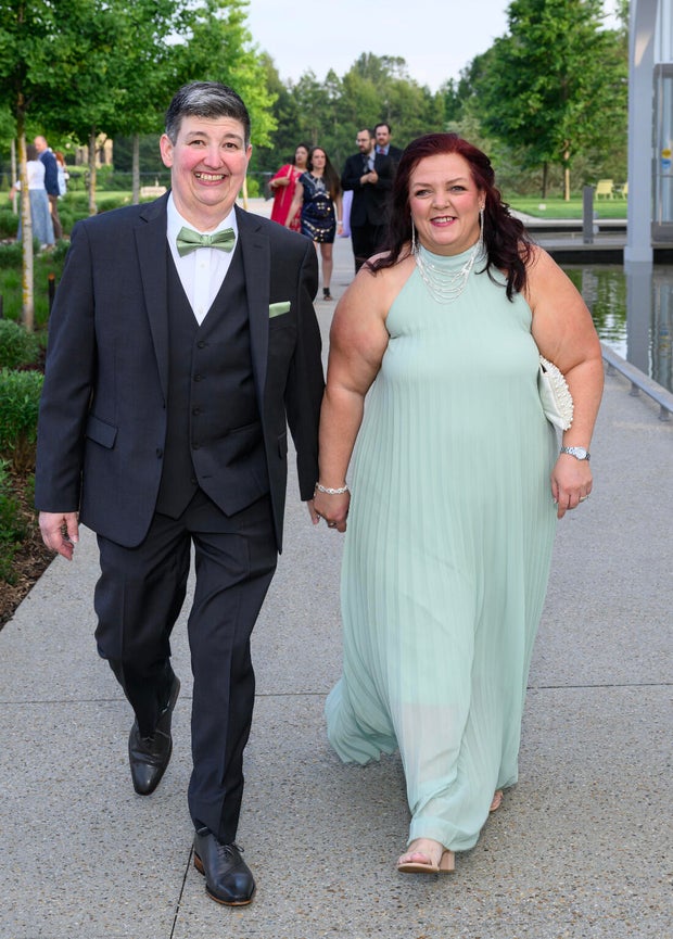 People pose for a photo at a gala for Nemours 