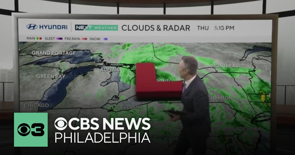 Cloudy Thursday night as showers move through Philadelphia region - CBS ...