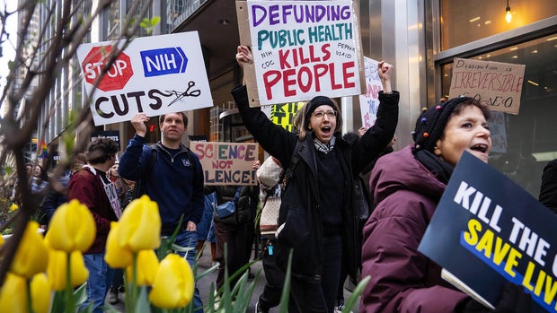 Demonstrators Protest Trump Administration During Kill The Cuts Day Of Action