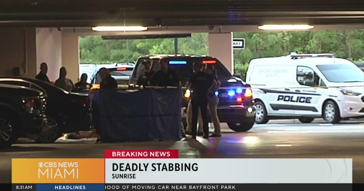 Person killed in Sunrise double stabbing, police say - CBS Miami