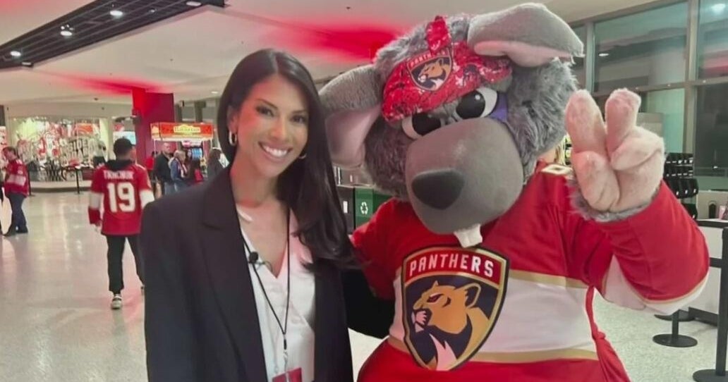 Never too late: Erika Gonzalez works as sports reporter during Panthers’ Stanley Cup hunt