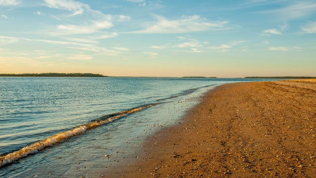Evening light at a beach on Edisto Island in South Carolina, USA. 