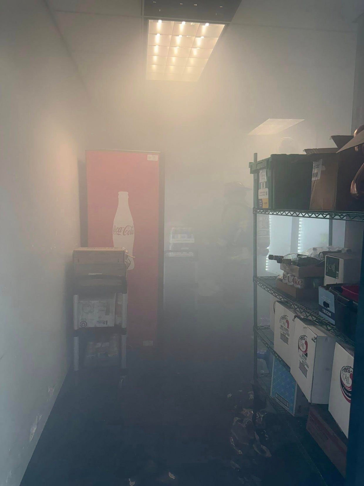 Firefighters handle fire inside Crypto.com Arena - CBS Los Angeles