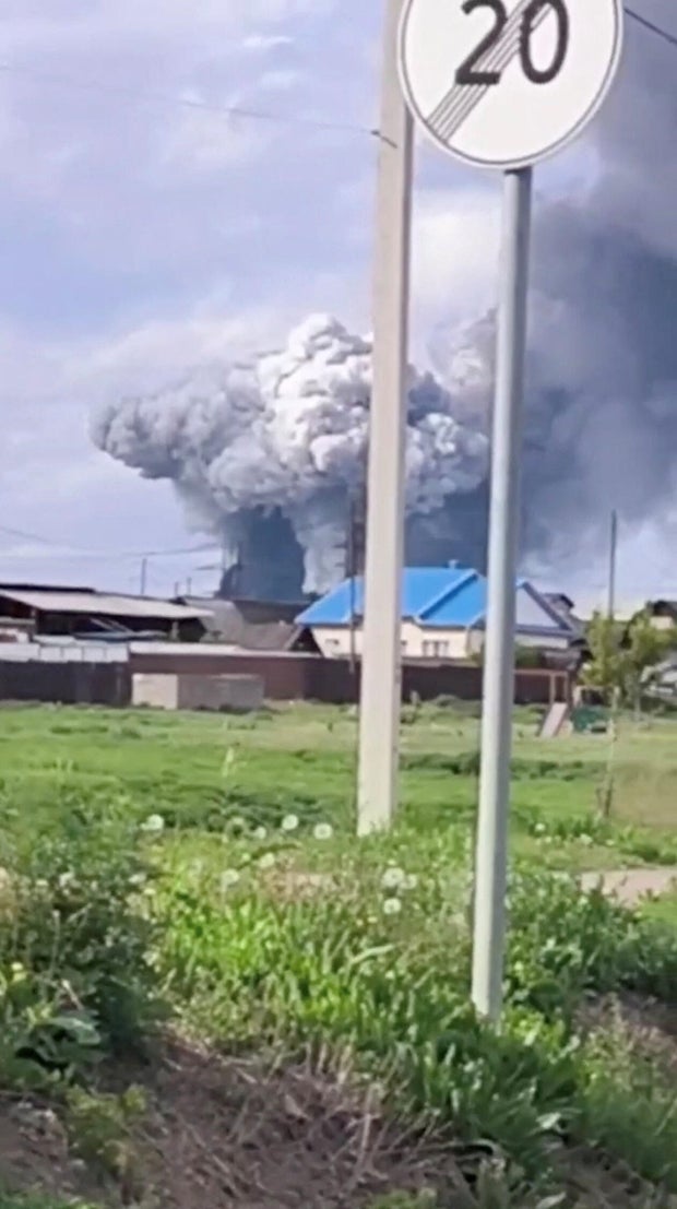 Aftermath of drones attack on Russia's Irkutsk region