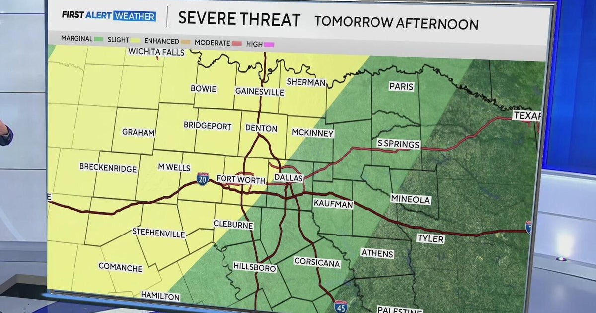Stretch of rainy, severe weather on the way to North Texas - CBS Texas