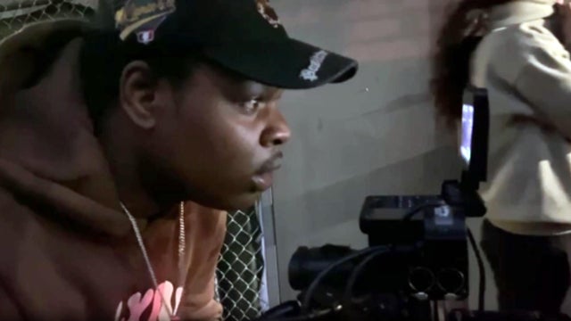 KJ Campbell works on a filmmaking project 