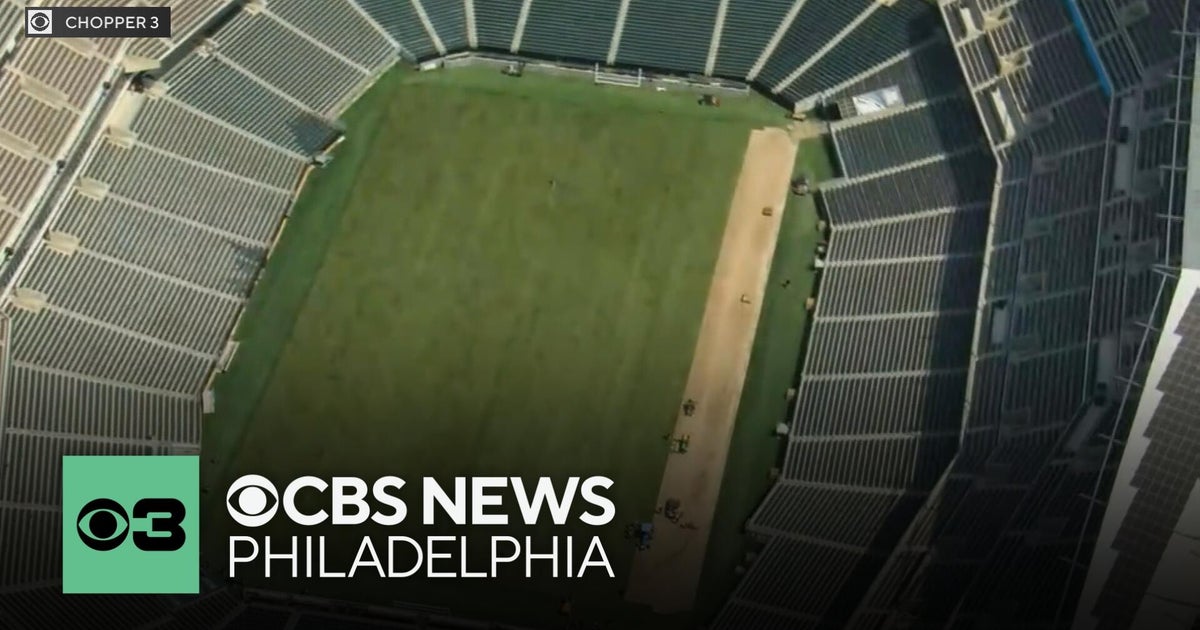 Pitch installation underway at Lincoln Financial Field for FIFA Club