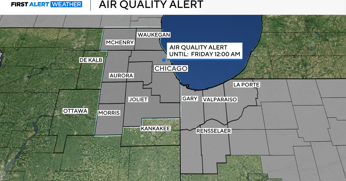 Air quality alert in effect for Chicago area due to Canadian wildfires 