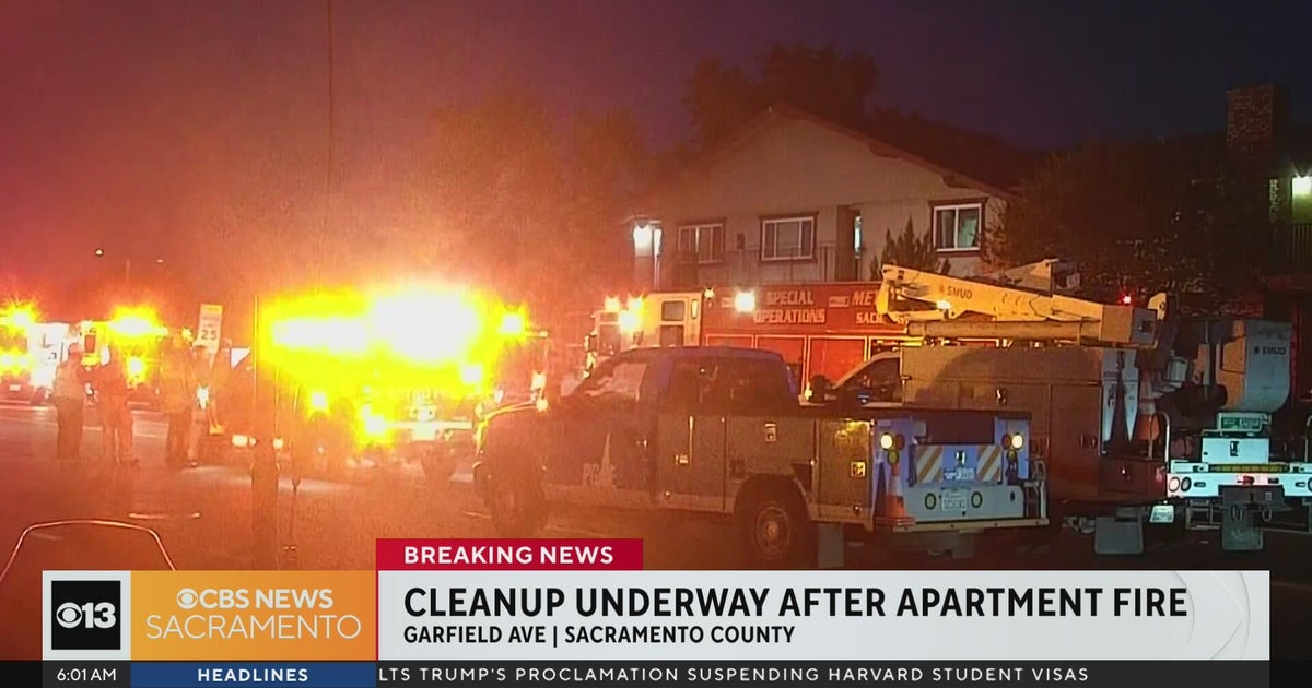 Cleanup underway after Sacramento County apartment fire